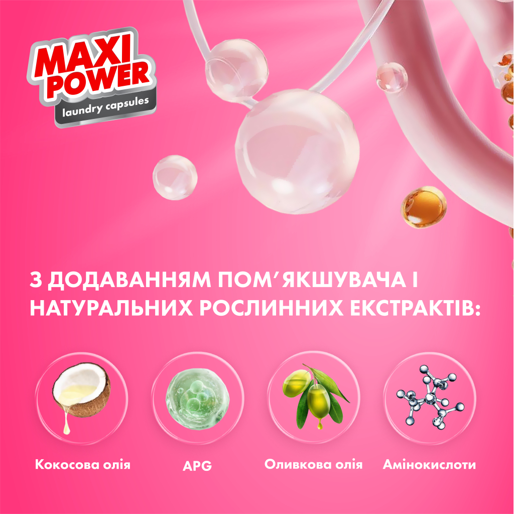 Капсули для прання Maxi Power Flower Wind 11 шт. (4823098414988) - изображение 4