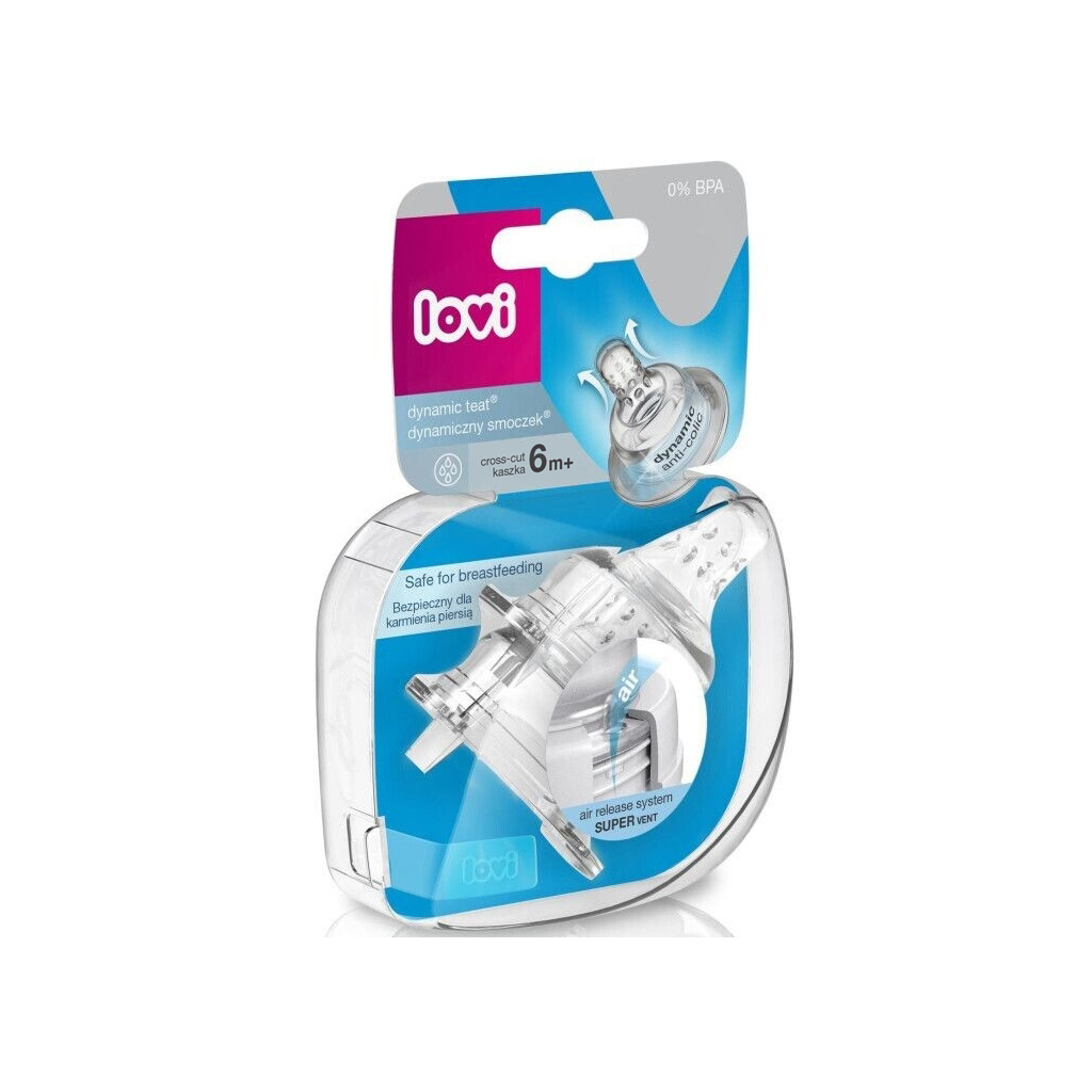 Соска Lovi силіконова динамічна Середня з 6 місяців 2 шт. (18/751) - изображение 1