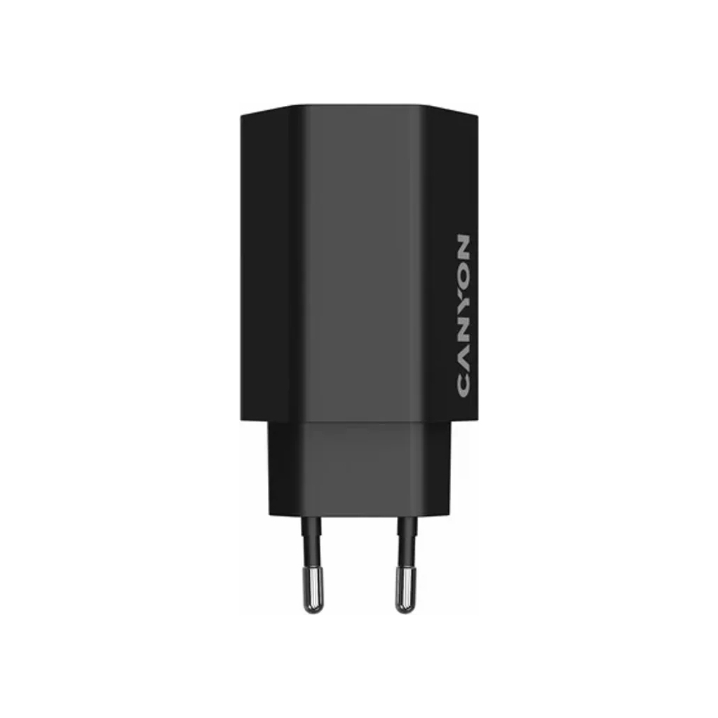 Зарядний пристрій Canyon HEXAGON 65 GaN 65W 2xPD 1xQC EU Black (CND-CHAHEX65B) - зображення 2