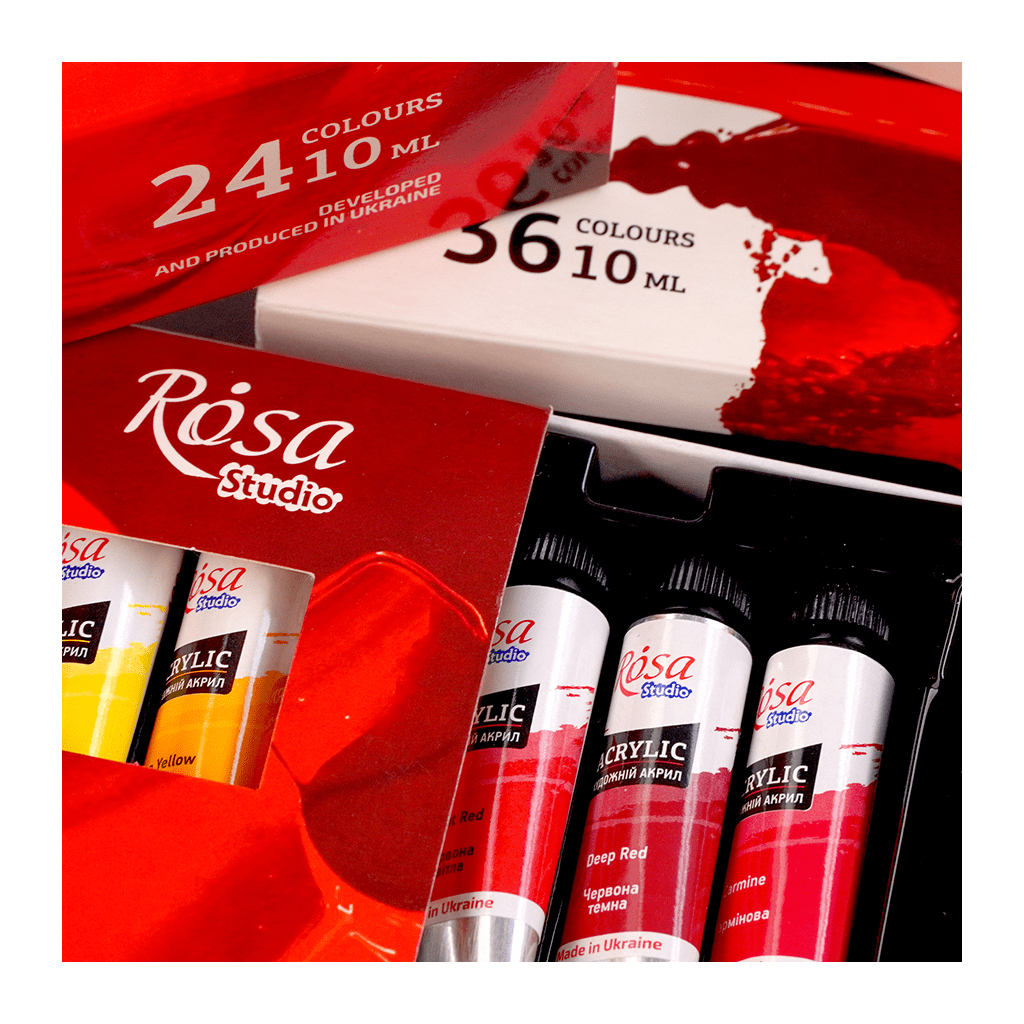 Акрилові фарби Rosa Studio 24 кольорів 10 мл (4823098538110) - зображення 7