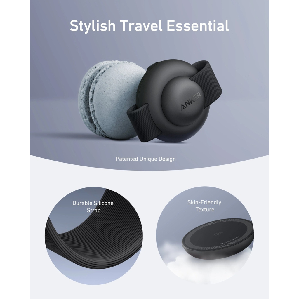 Зарядний пристрій Anker MagGo Wireless Charging Pad 15W 3-in-1 Foldable Black (B25M8H11) - зображення 6