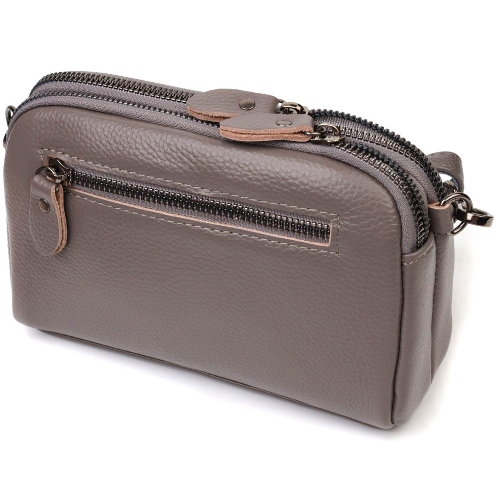 Сумка Vintage З натуральної шкіри Сіра (22099) - зображення 2