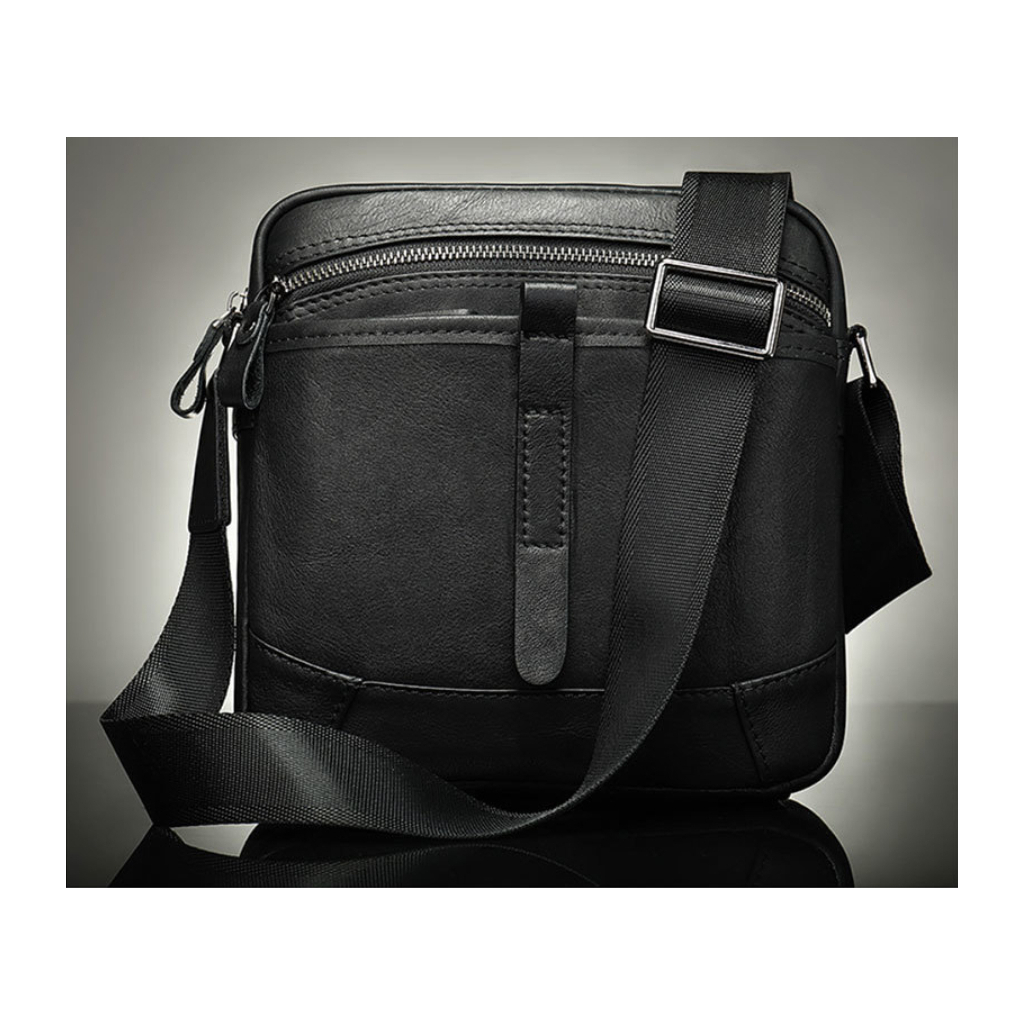 Сумка Vintage Через плече зі шкіри Чорна (20034) - зображення 10