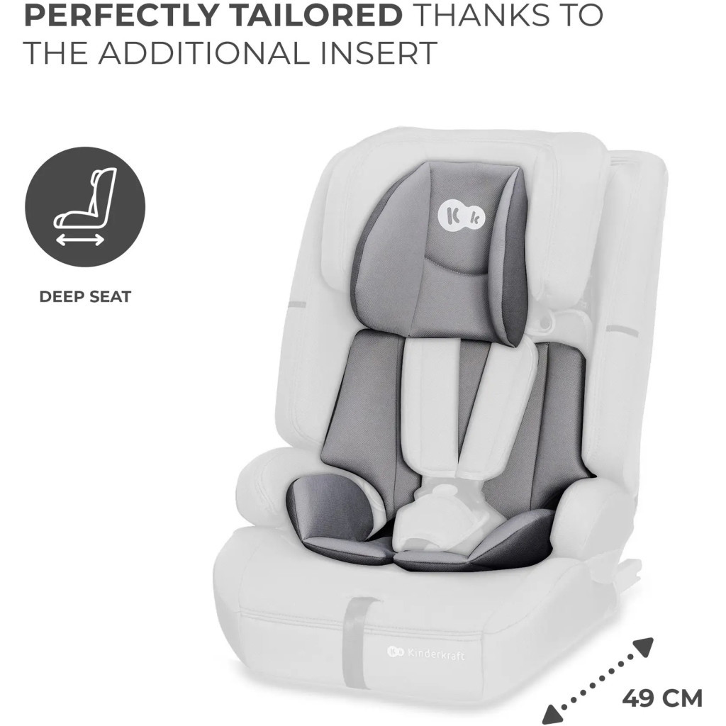 Автокрісло Kinderkraft Safety Fix 2 i-Size Grey (KCSAFI02GRY0000) (5902533923090) - зображення 12