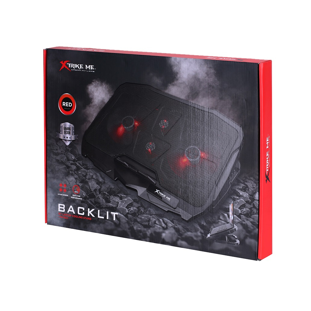 Підставка до ноутбука Xtrike 16" FN-802 Red-LED (10070160) - зображення 5