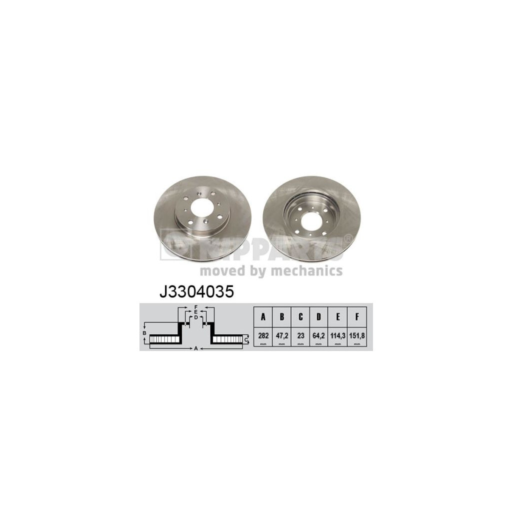 Гальмівний диск Nipparts J3304035 - зображення 1