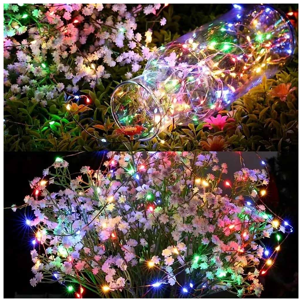 Гірлянда ColorWay Роса LED 50 5 м 8 функцій різнокольорова USB (CW-G-50L5NUMC) - зображення 9