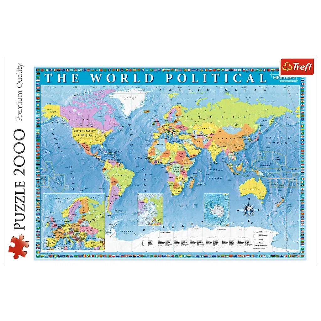 Пазл Trefl Політична карта світу 2000 елементів (5900511270990) - зображення 2