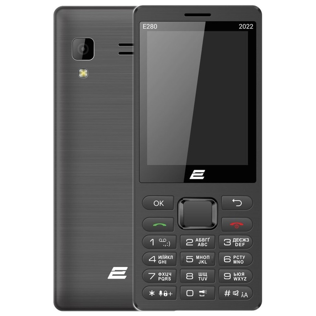 Мобільний телефон 2E E280 2022 Dual SIM Black (688130245210) - зображення 1