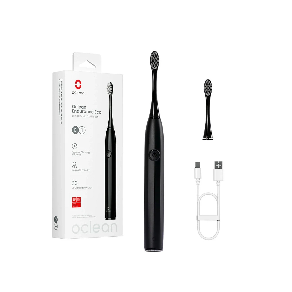 Електрична зубна щітка Oclean Endurance Eco Electric Toothbrush Black (6970810553321) - зображення 1