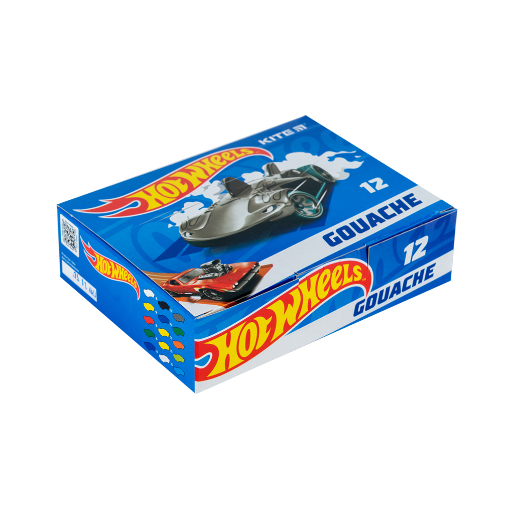Гуашеві фарби Kite Hot Wheels 12 кольорів, 20 мл (HW23-063) - зображення 1