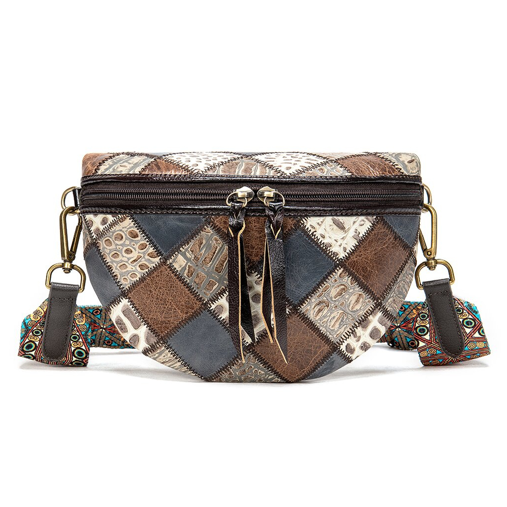 Сумка Vintage Жіноча поясна шкіряна Різнокольорова (20342) - зображення 1