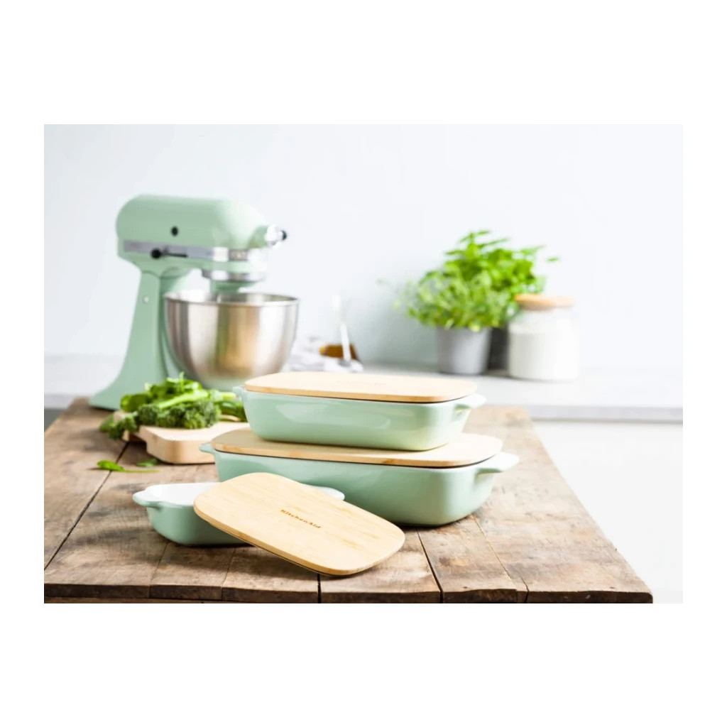 Форма для випікання KitchenAid з кришкою керамогранітна 3,8 л Фісташкова (CC007426-001) - picture 5