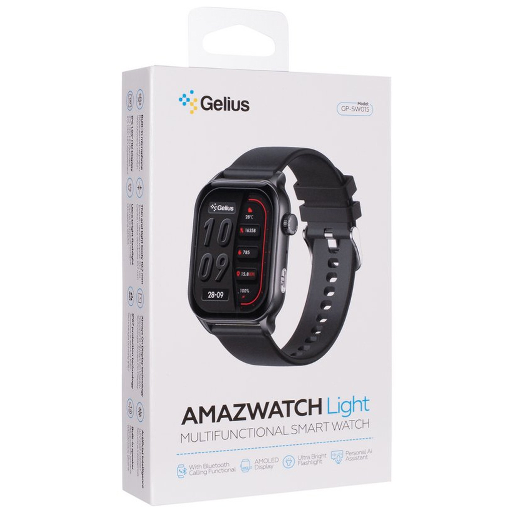 Смарт-годинник Gelius GP-SW015 Amazwatch Light Black (2099901012722) - зображення 10