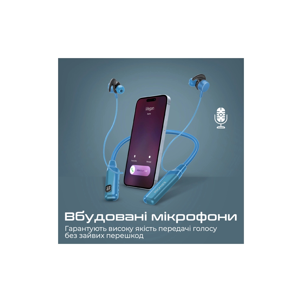 Навушники Promate Blend Blue (blend.blue) - зображення 8