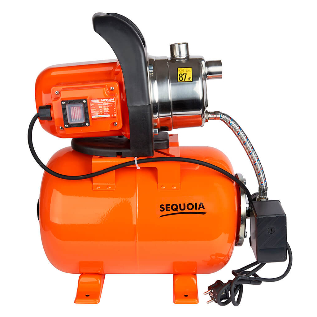 Насосна станція SEQUOIA 1.2 кВт, для чистої води, 3800 л/год, вага 11.3 кг (SAPS1200S) - зображення 2