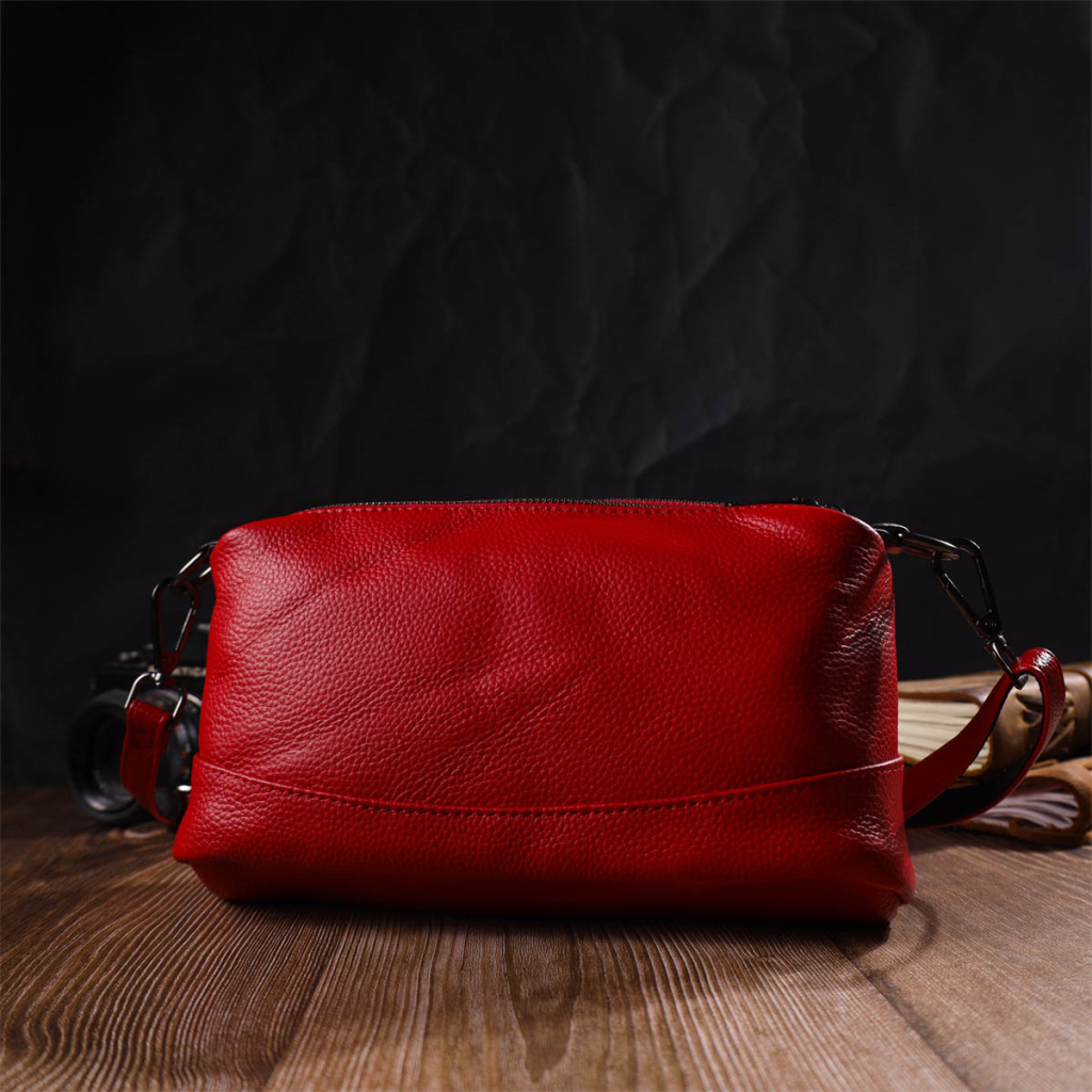 Сумка Vintage З натуральної шкіри Червона (22102) - зображення 9