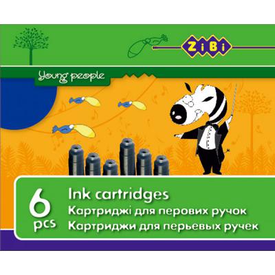 Чорнило для пір'яних ручок ZiBi capsules blue, 6шт (ZB.2272-01) - изображение 1