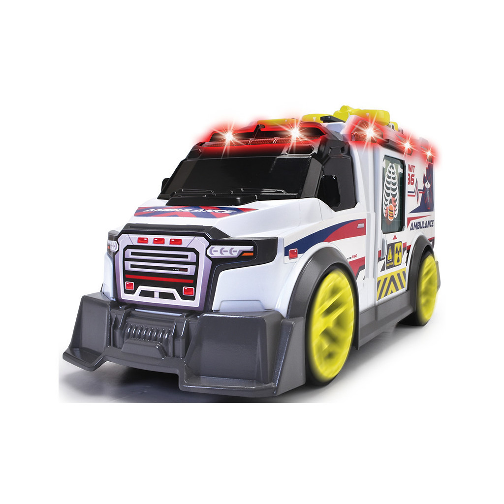 Спецтехніка Dickie Toys Функціональний автомобіль Швидка допомога з аксесуарами зі звуком та світловими ефектами 41 см (3307003) - зображення 6