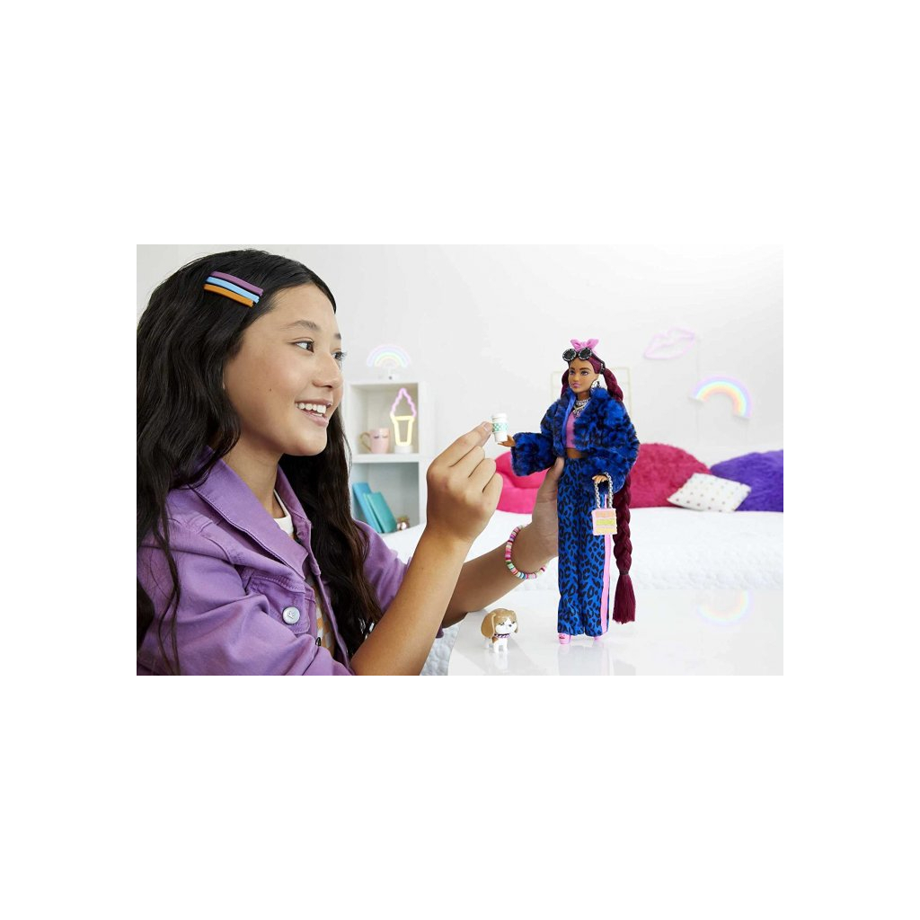 Лялька Barbie "Екстра" у синьому леопардовому костюмі (HHN09) - зображення 6