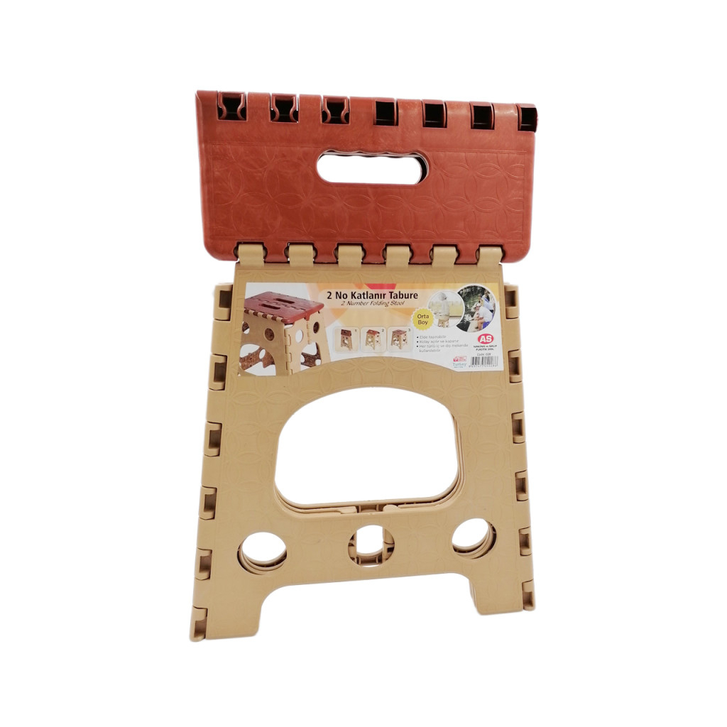 Стілець складаний Planet 36 см коричневий-бежевий (10715) - зображення 3