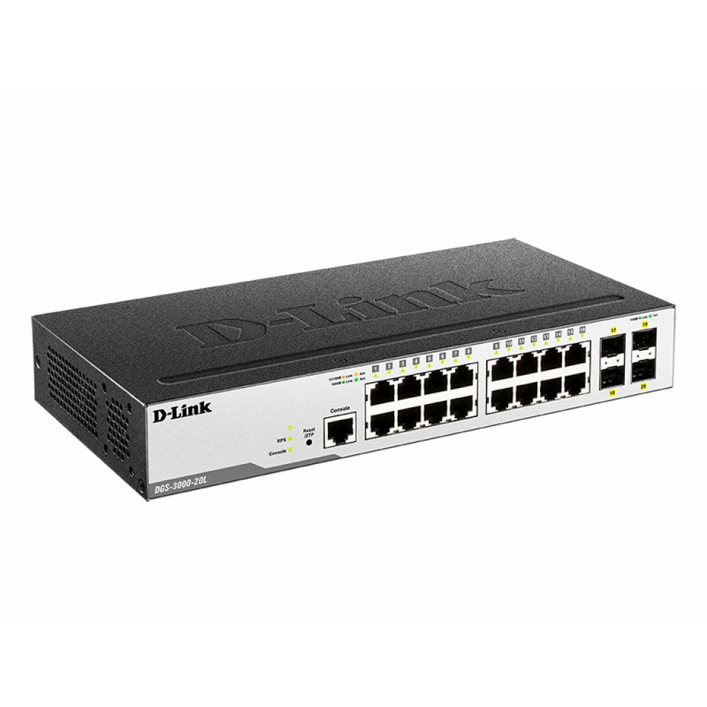 Комутатор мережевий D-Link DGS-3000-20L - зображення 2