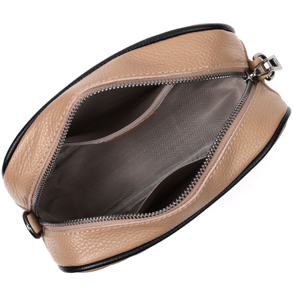 Сумка Vintage Шкіряна жіноча через плече на одне відділення Бежева (22386) - зображення 6