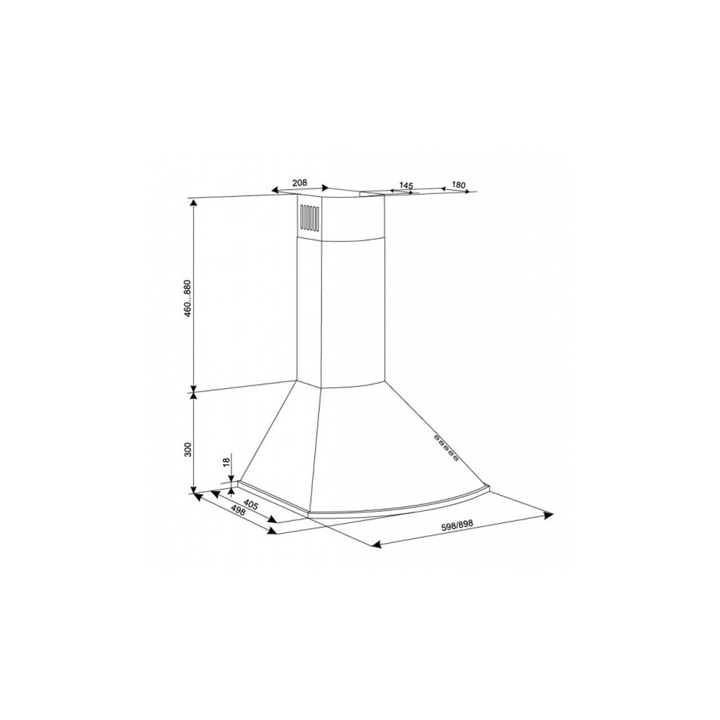 Витяжка кухонна Eleyus Bora 1200 LED SMD 90 BG - зображення 11