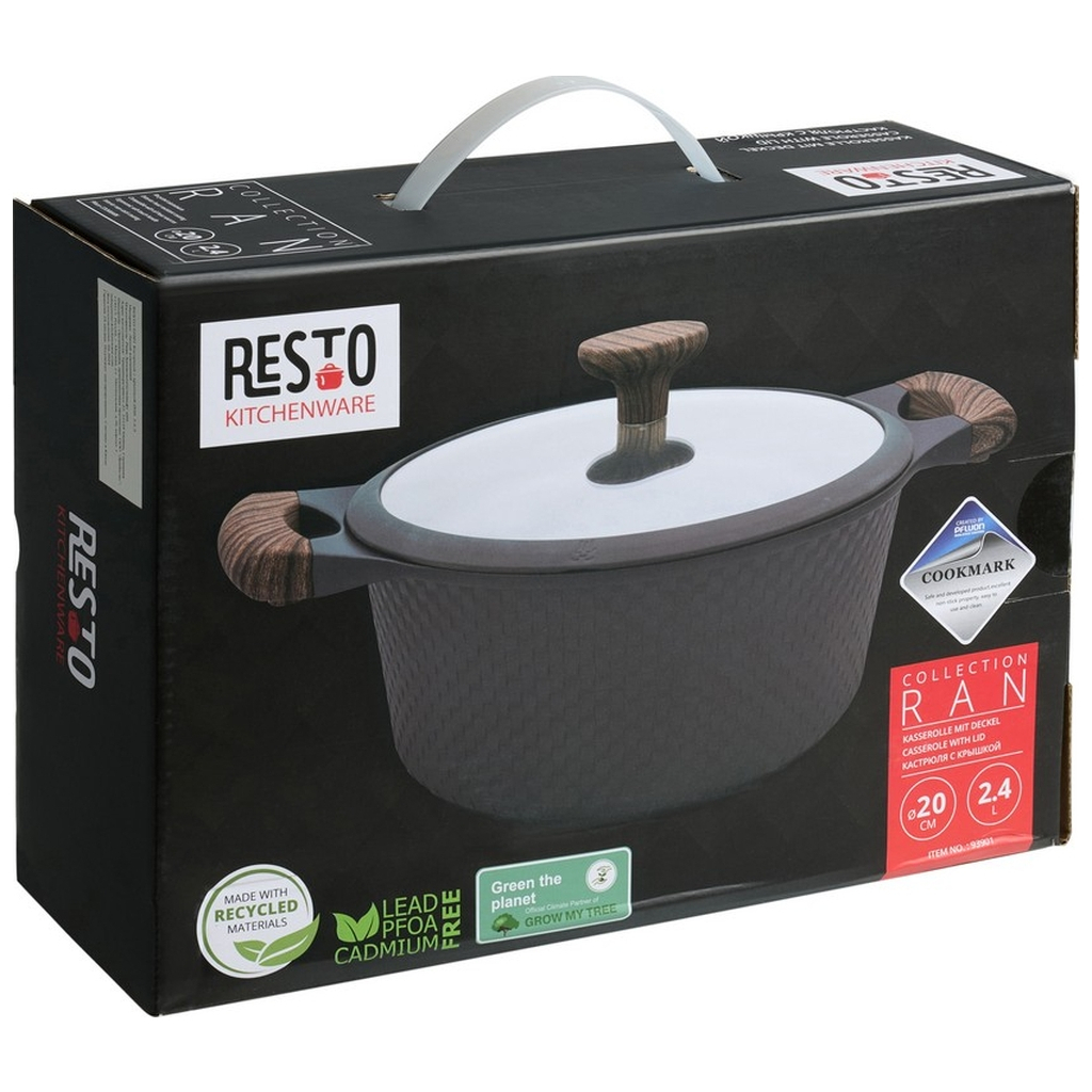 Каструля Resto Ran чорна 20 см 2.4 л (93901) - зображення 12