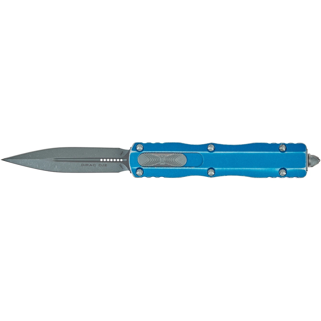 Ніж Microtech Dirac Double Edge Stonewash Distressed Blue (225-10DBL) - зображення 1