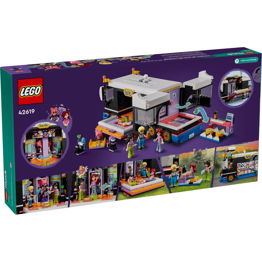 Конструктор LEGO Friends Автобус для музичного туру поп-зірки 845 деталей (42619) - зображення 8