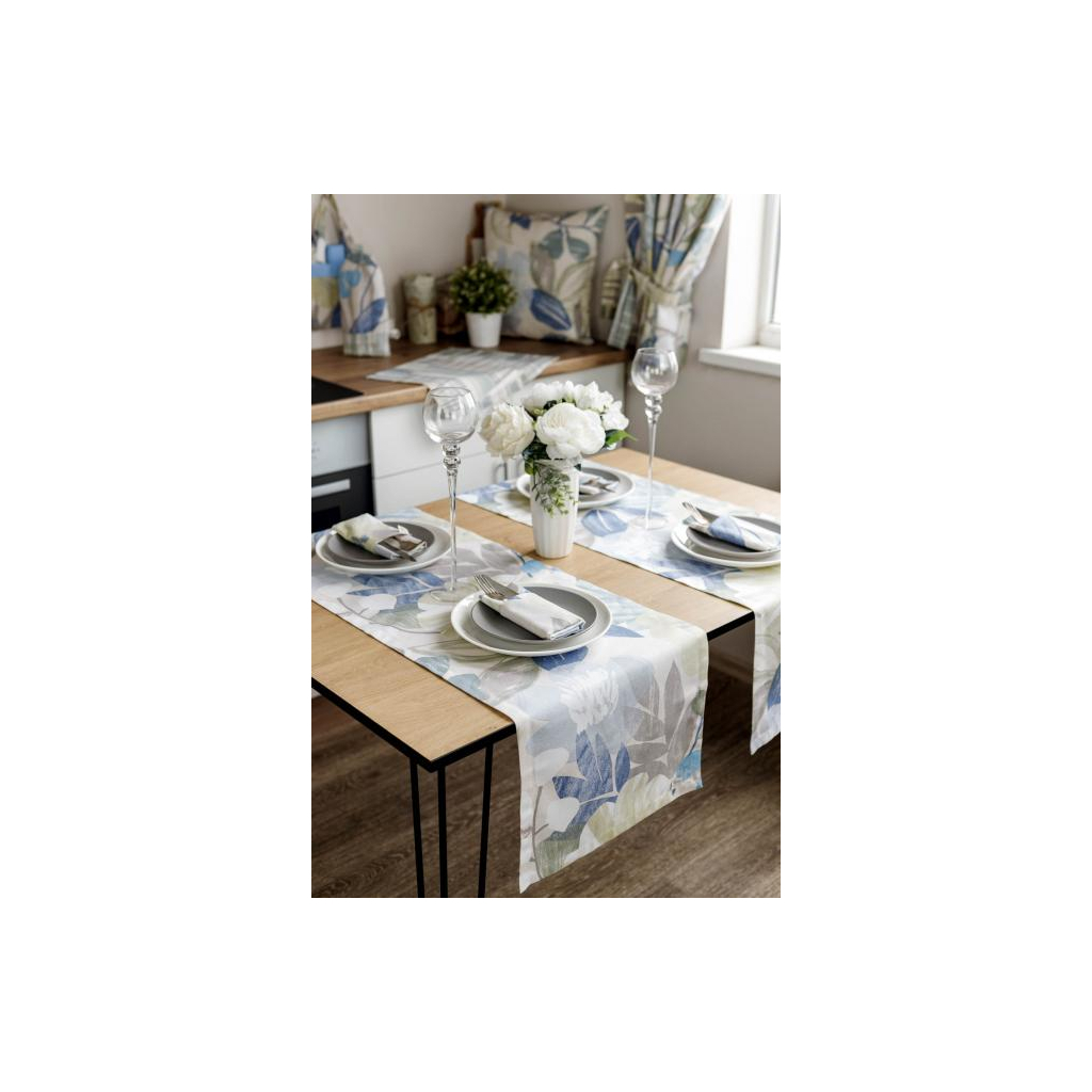 Доріжка на стіл Прованс Блакитні Квіти 140х40 см (4823093449626) - зображення 2