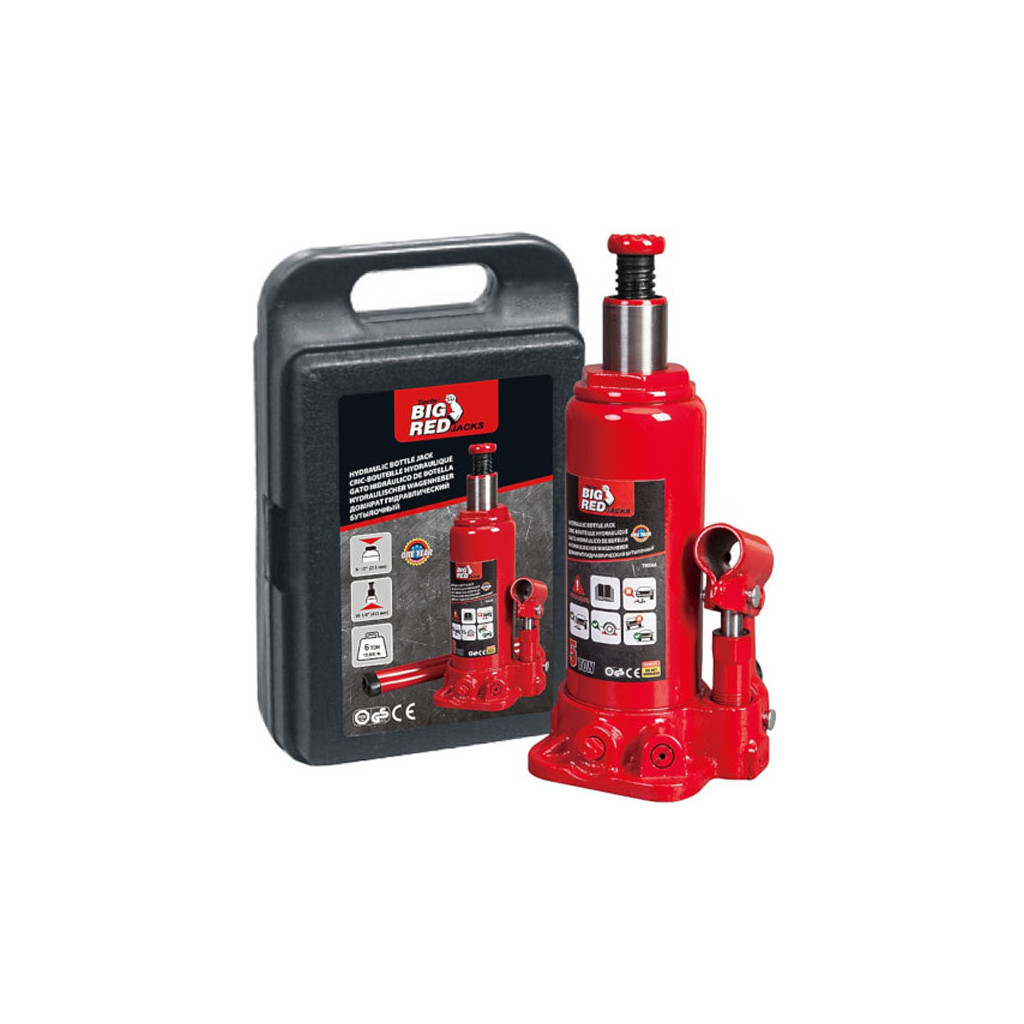 Домкрат GTM гідравлічний пляшковий 5т (216-41З мм) кейс (T90504S) - зображення 1