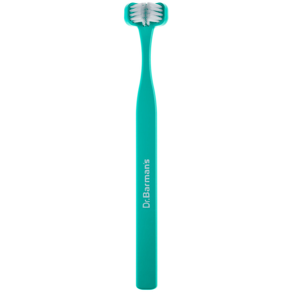 Зубна щітка Dr. Barman's Superbrush Compact Тристороння М'яка Бірюзова (7032572876328-turquoise) - зображення 1