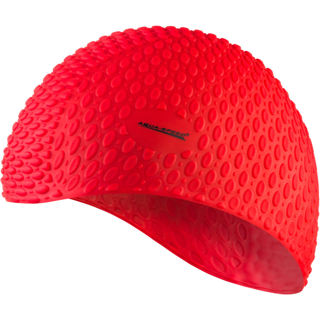 Шапка для плавання Aqua Speed Bubble 102-31 червоний Уні OSFM (5908217635792) - зображення 1