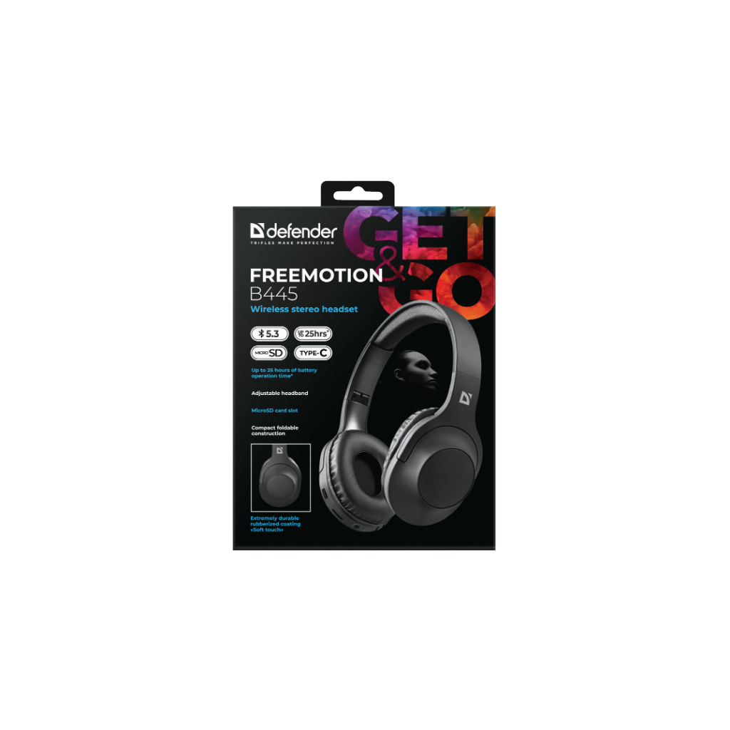 Навушники Defender FreeMotion B445 Bluetooth Black (63445) - зображення 11