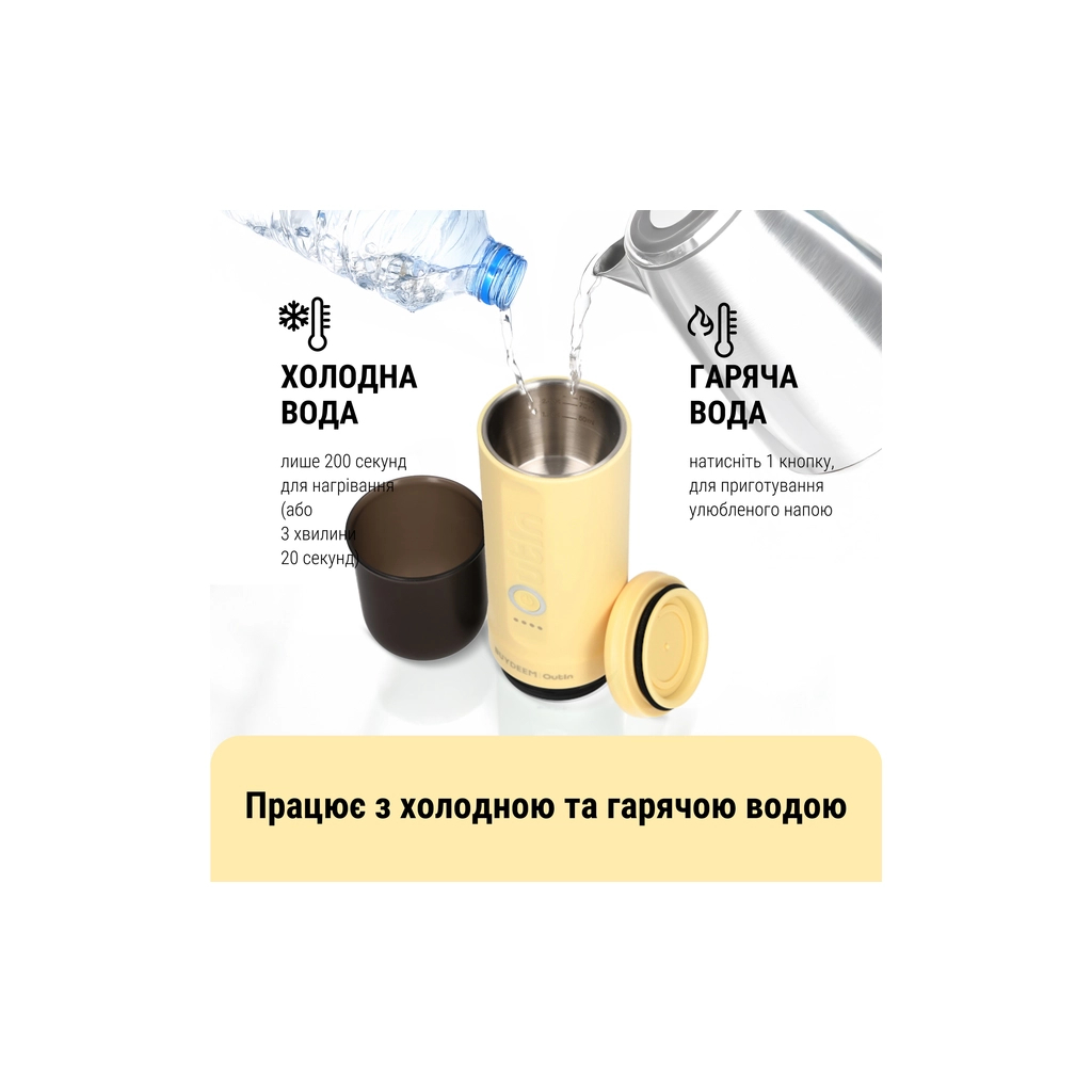 Кавоварка кемпінгова Buydeem Outin X Mellow Yellow (OTEM-01-MY) - зображення 4
