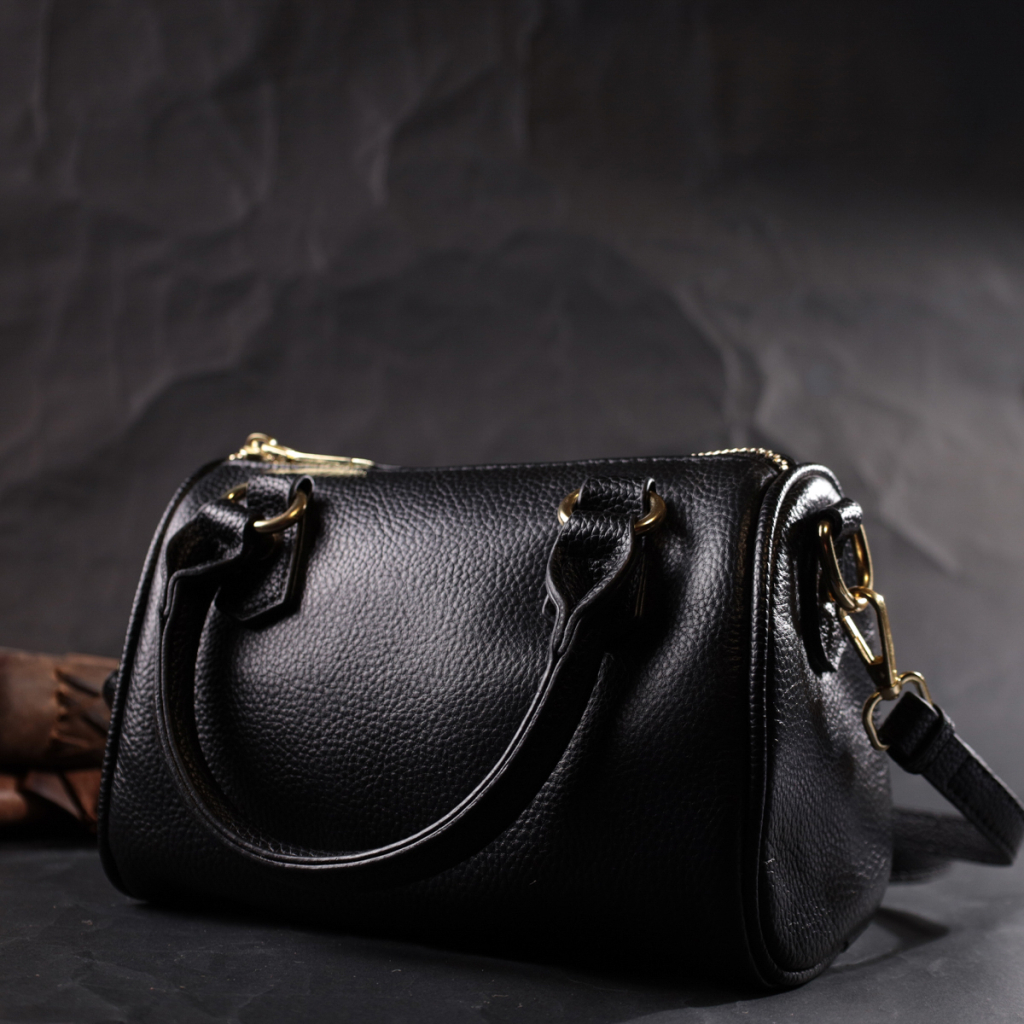 Сумка Vintage З натуральної шкіри Чорна (22353) - зображення 10