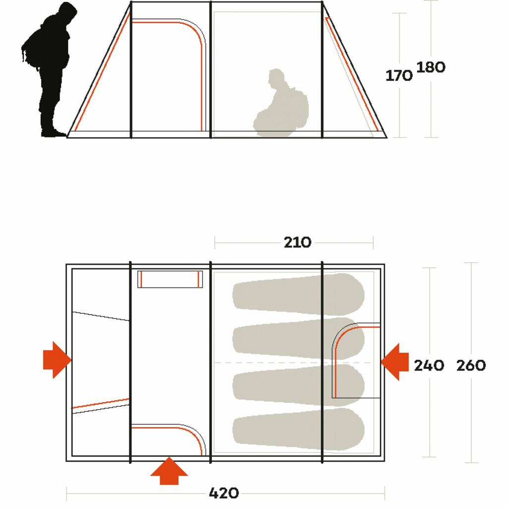 Намет Ferrino Proxes 4 Blue (928240) - зображення 4