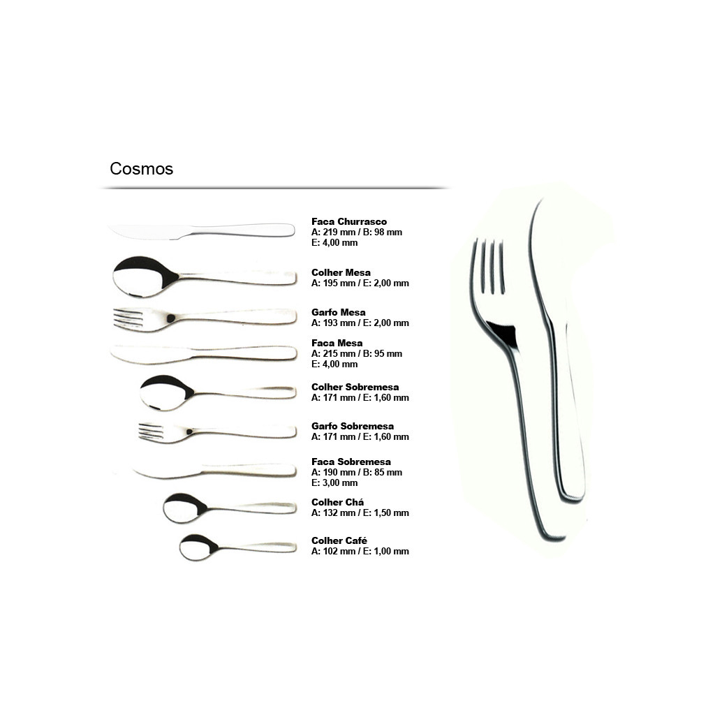 Столова ложка Tramontina Cosmos 3 шт (66950/011) - зображення 4