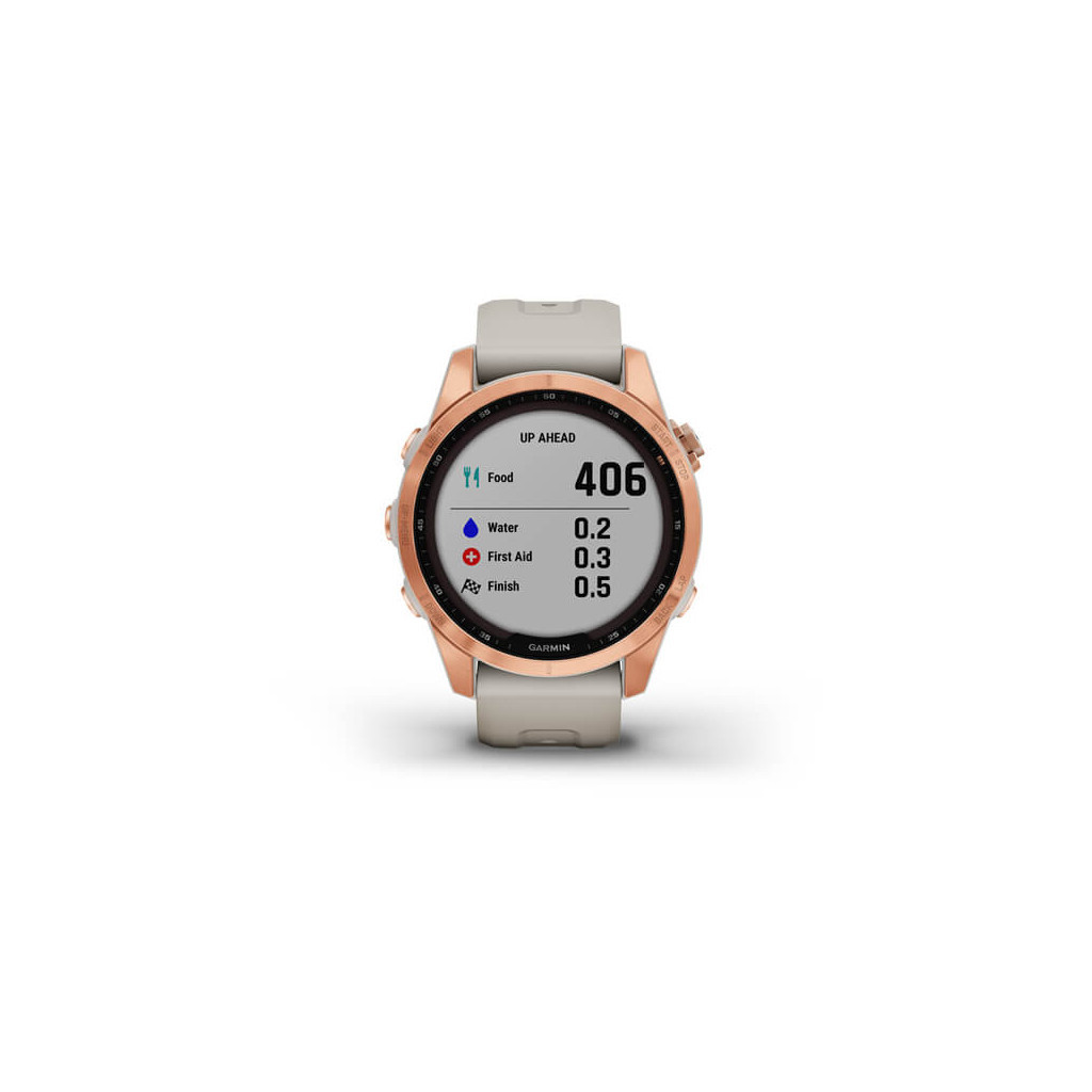 Смарт-годинник Garmin fenix 7S Sol, Rose Gold w/ Light Sand Band, GPS (010-02539-11) - зображення 8