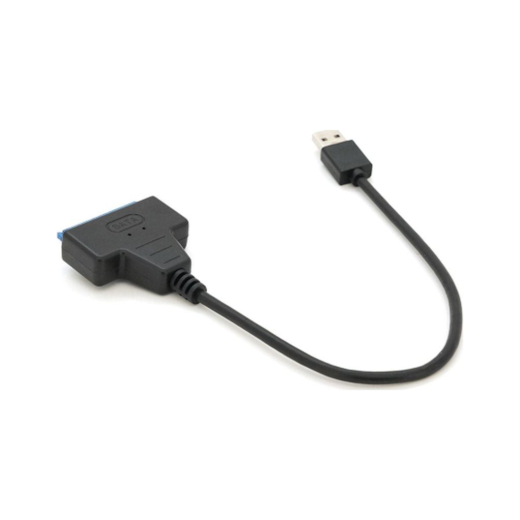 Перехідник USB 3.0 AM to SATA 0.1m for HDD/SSD black Voltronic (YT-C3.0-SATA/0.1) - зображення 1