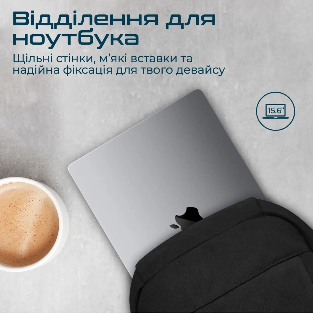 Рюкзак для ноутбука Promate 15.6" Birger black (birger.black) - зображення 3