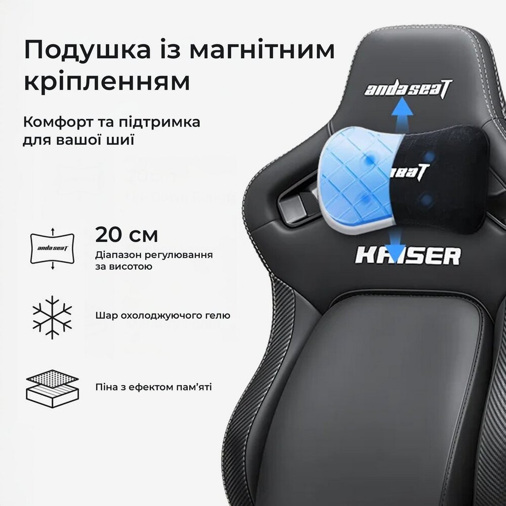 Крісло для геймерів Anda Seat Kaiser 4 V2 Size XL PVC Black (AD12YDDC-XLL-20-B-PV/C-03) - зображення 6