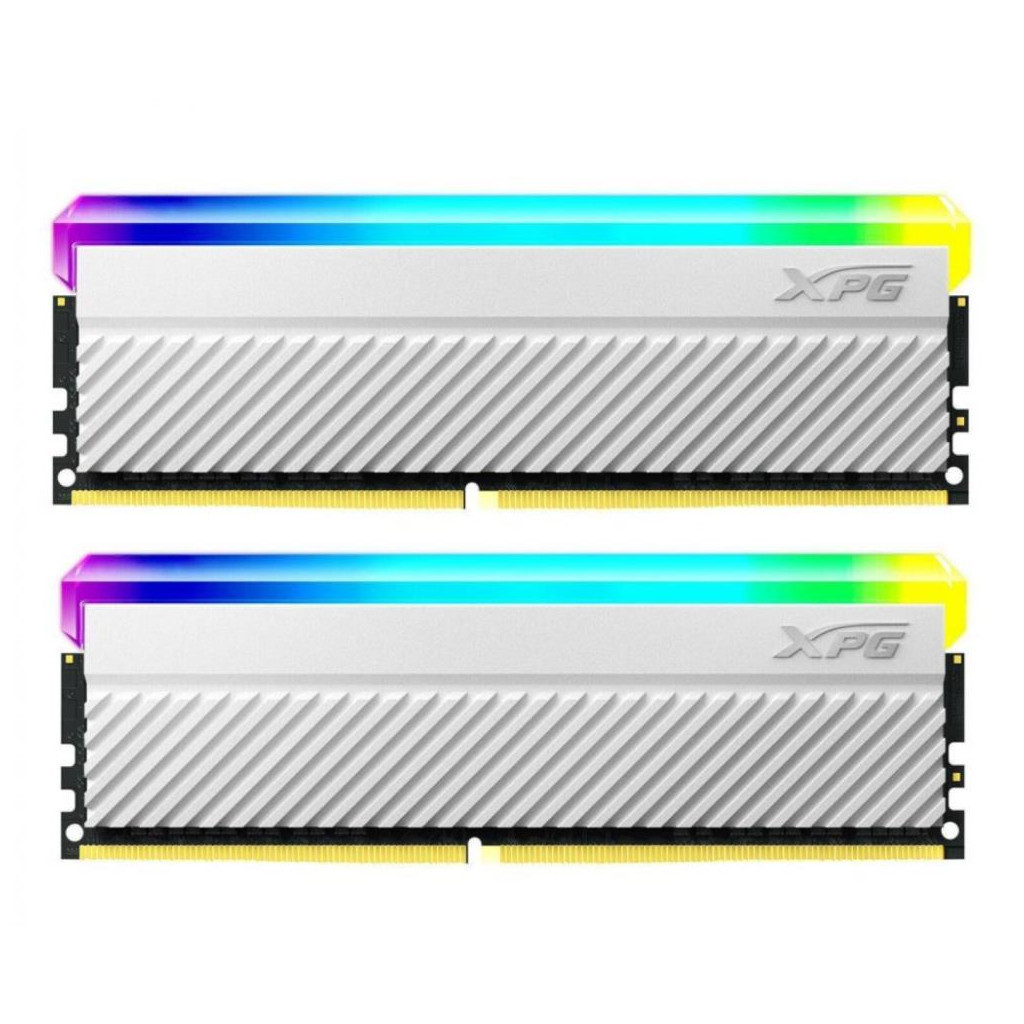 Модуль пам'яті для комп'ютера DDR4 32GB (2x16GB) 3600 MHz XPG Spectrix D45G RGB White ADATA (AX4U360016G18I-DCWHD45G) - зображення 1