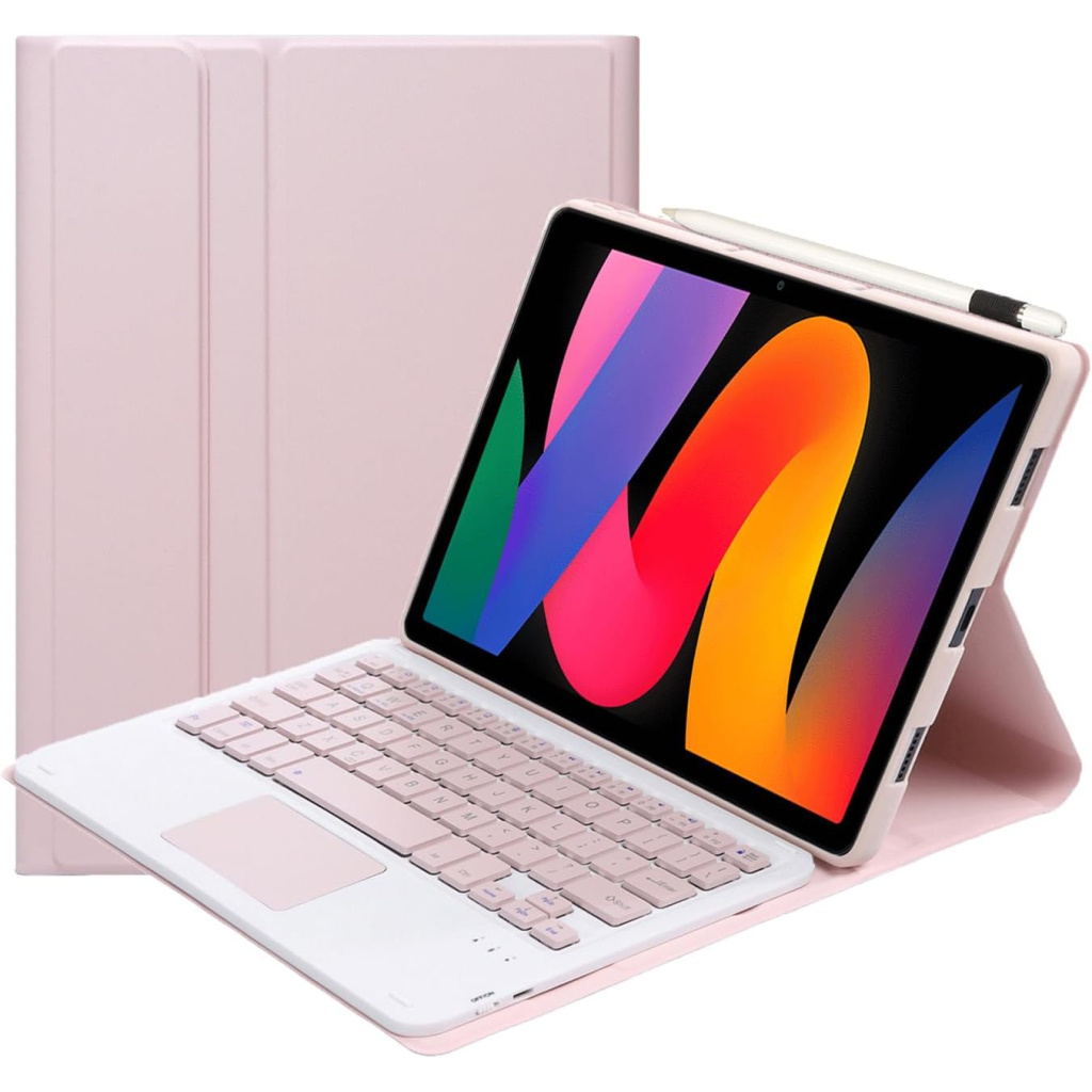 Чохол до планшета BeCover Keyboard+TouchPad Xiaomi Redmi Pad SE 11" Pink (712399) - зображення 2