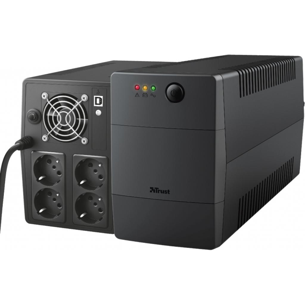 Пристрій безперебійного живлення Trust Paxxon 1000VA UPS 4 Outlets (23504_TRUST) - зображення 5