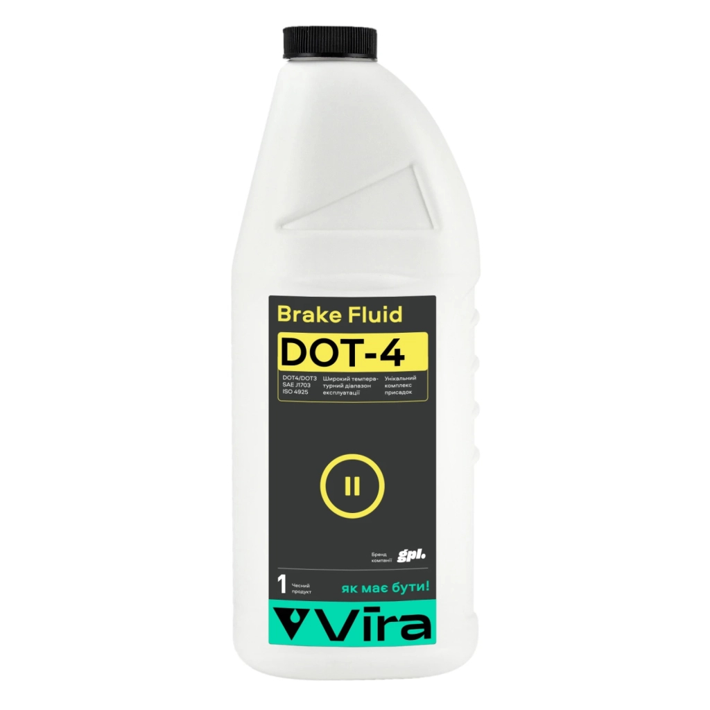 Гальмівна рідина VIRA Brake Fluid DOT-4 1 л (VI1002) - зображення 1