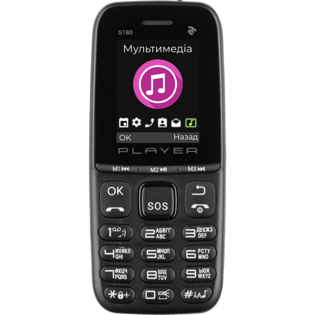 Мобільний телефон 2E S180 2021 Black (688130243377) - зображення 2