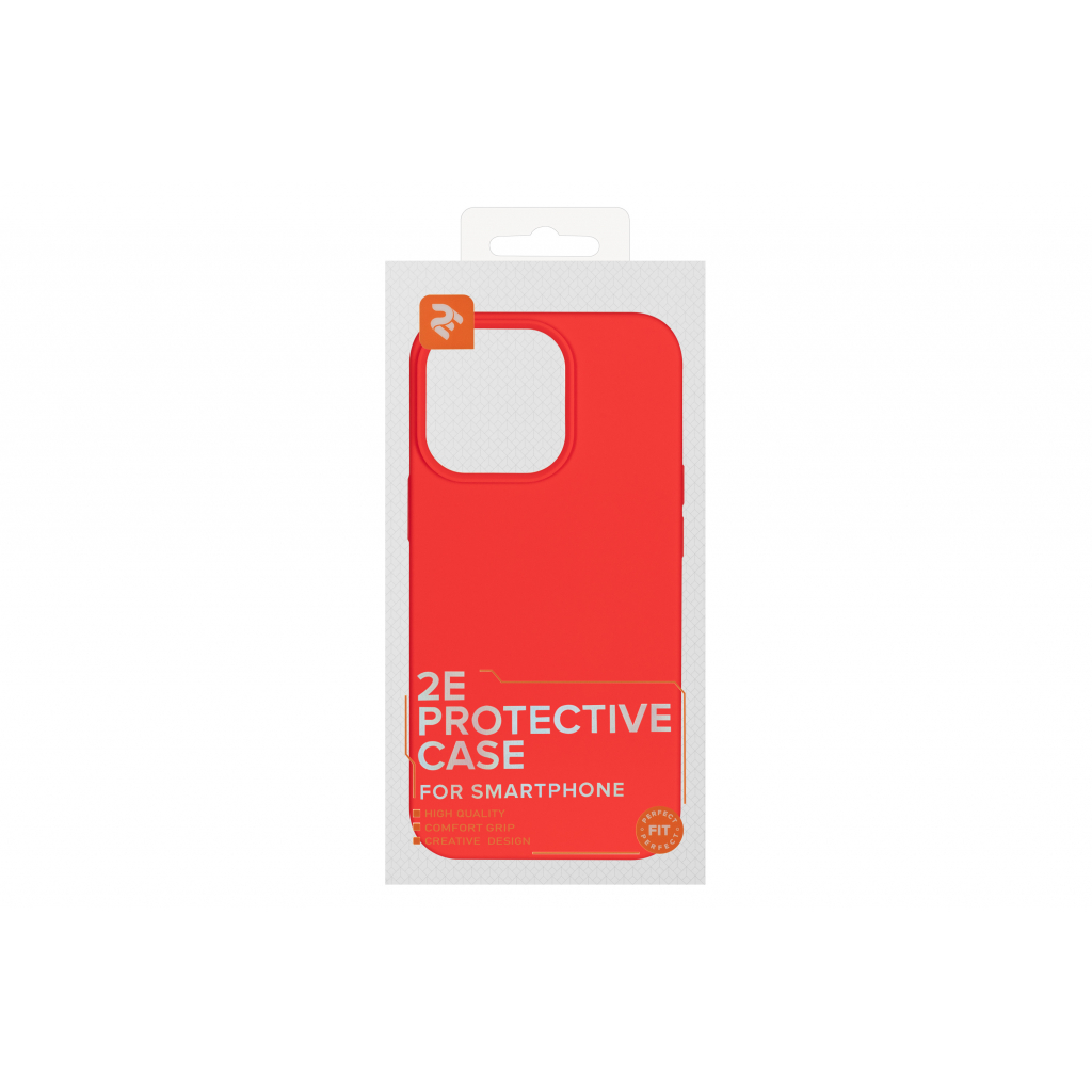 Чохол до мобільного телефона 2E Basic Apple iPhone 13 Pro, Liquid Silicone, Red (2E-IPH-13PR-OCLS-RD) - зображення 2